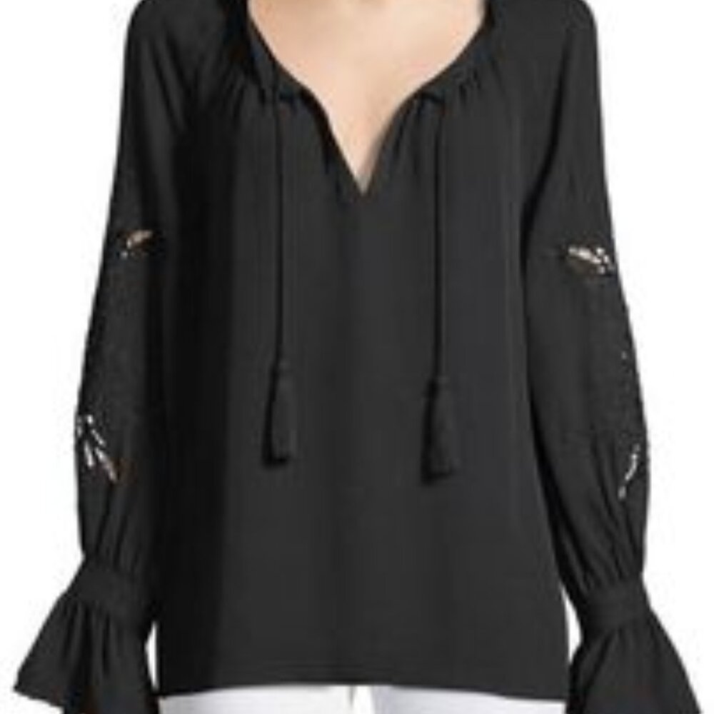 Kobi Halperin Peggy Lace-Embroidered Silk Blouse